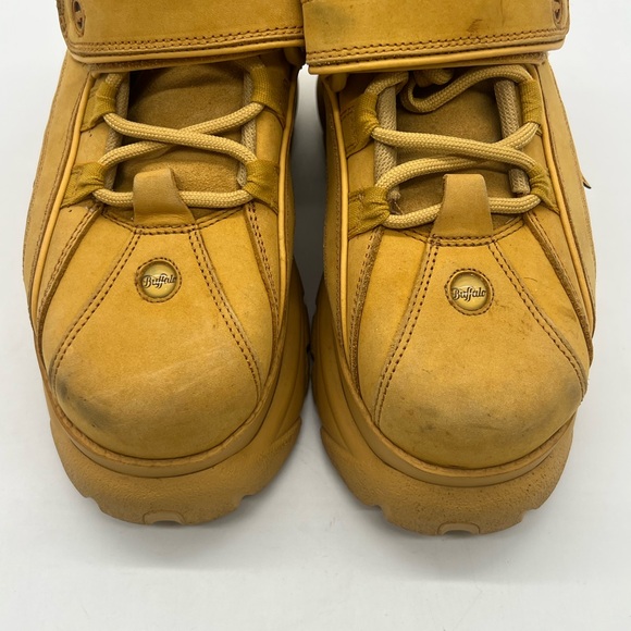 Buffalo London 1348-14 2.0 Yellow Nubuck Women’s Sz 41 US 10.5 Platform Boots - Picture 4 of 15